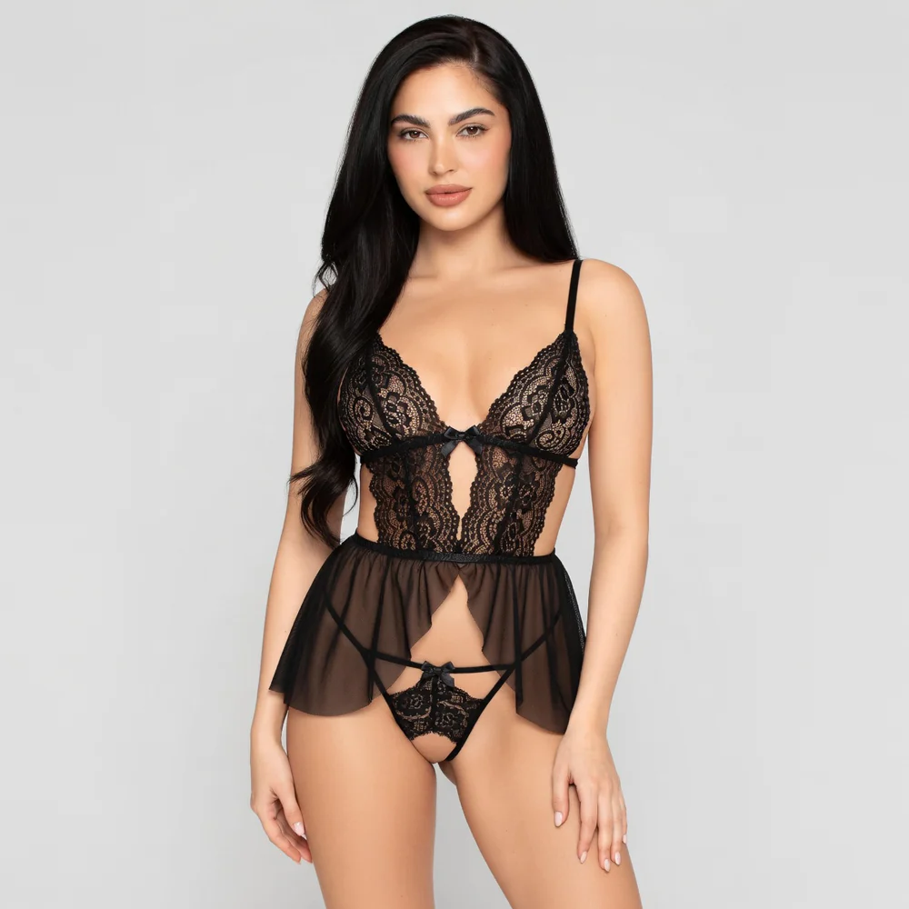 Babydoll et culotte ouverte - Image 4
