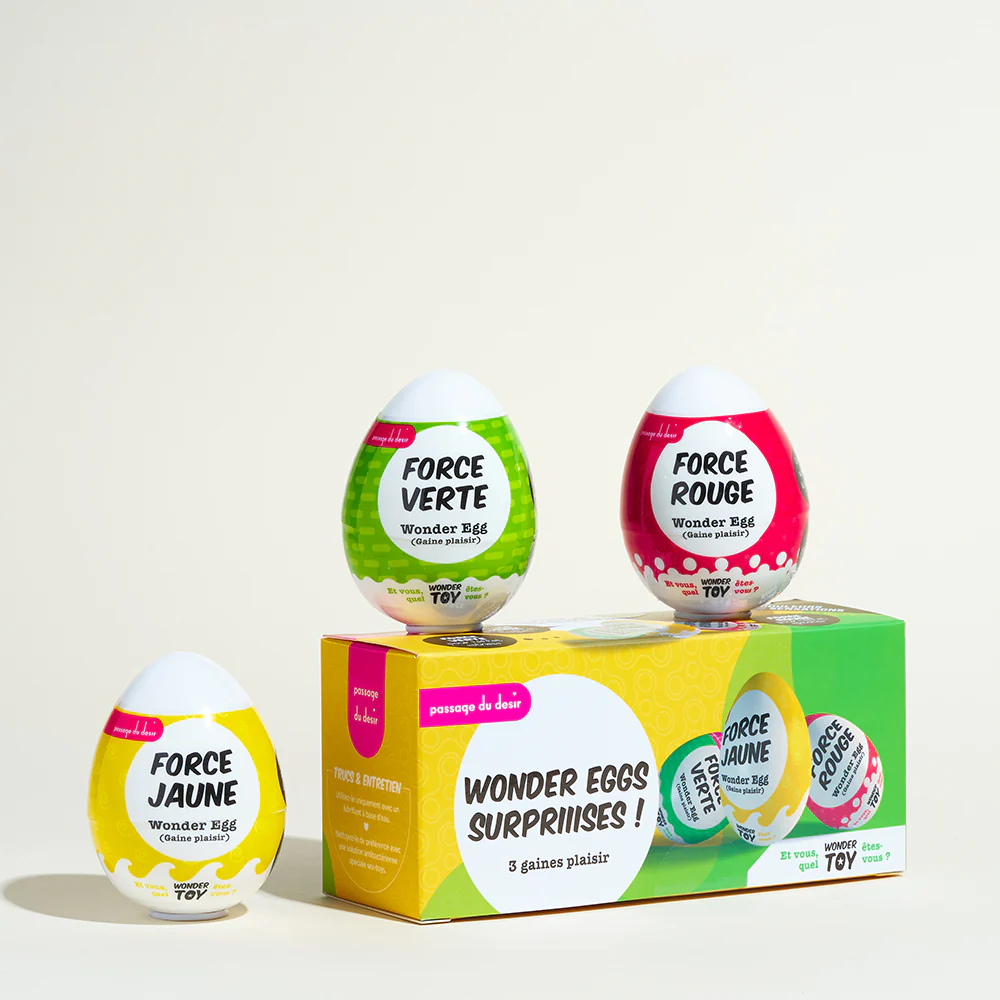 Boîte de 3 Œufs de masturbation surprise Wonder Eggs