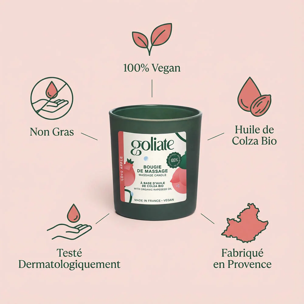 Bougie de massage bio parfum intense - Image 5