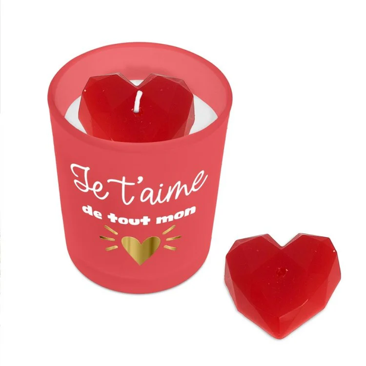 Bougie Je t’aime de tout mon cœur - Image 2