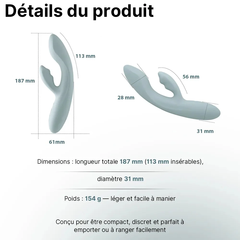 Chika rabbit connecté et chauffant Svakom - Image 8