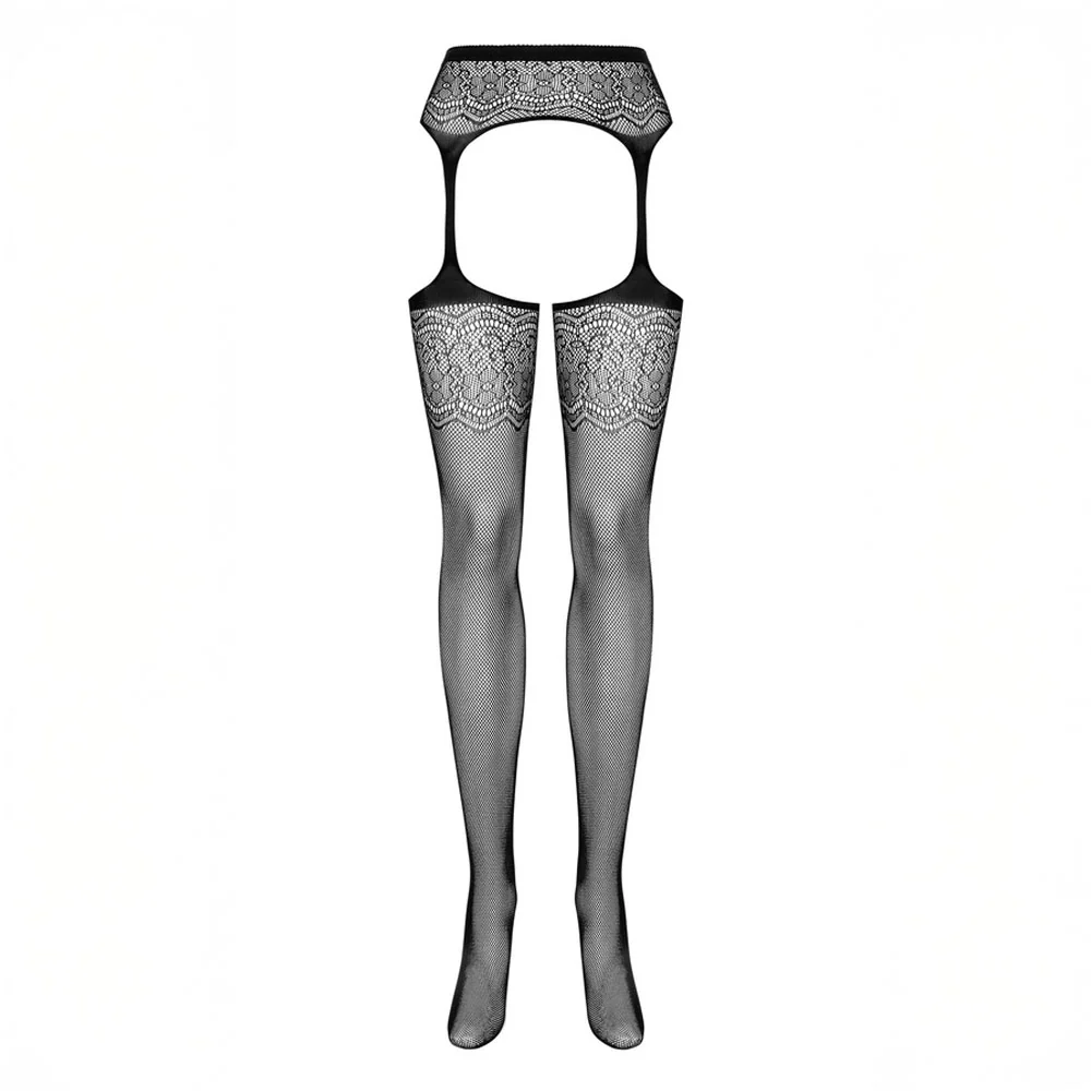Collants effet porte-jarretelles floral Obsessive - Image 3