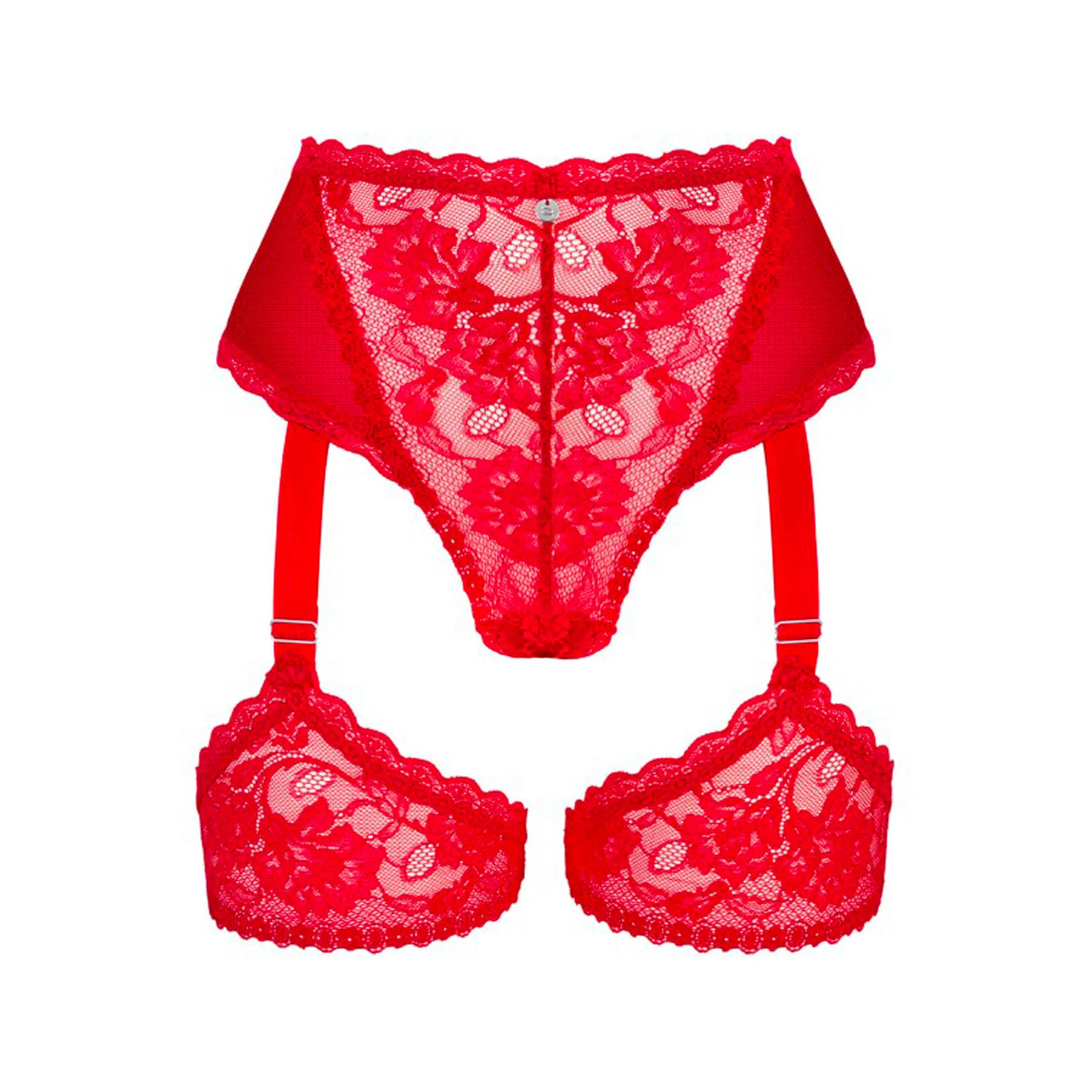 Culotte dentelle rouge porte-jarretelles Belovya Obsessive - Image 5