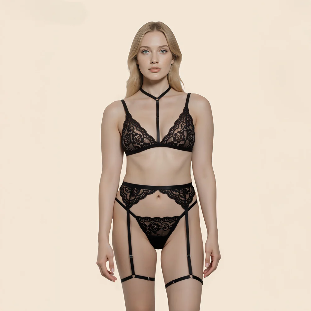 Ensemble 3 pièces à dentelle Bella