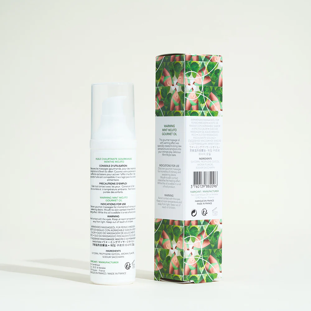 Huile de massage comestible et chauffante Exsens - Image 11