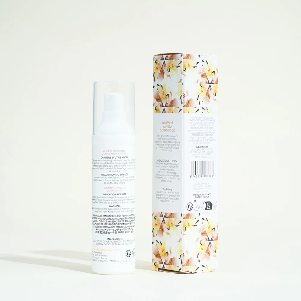 Huile de massage comestible et chauffante Exsens - Image 5
