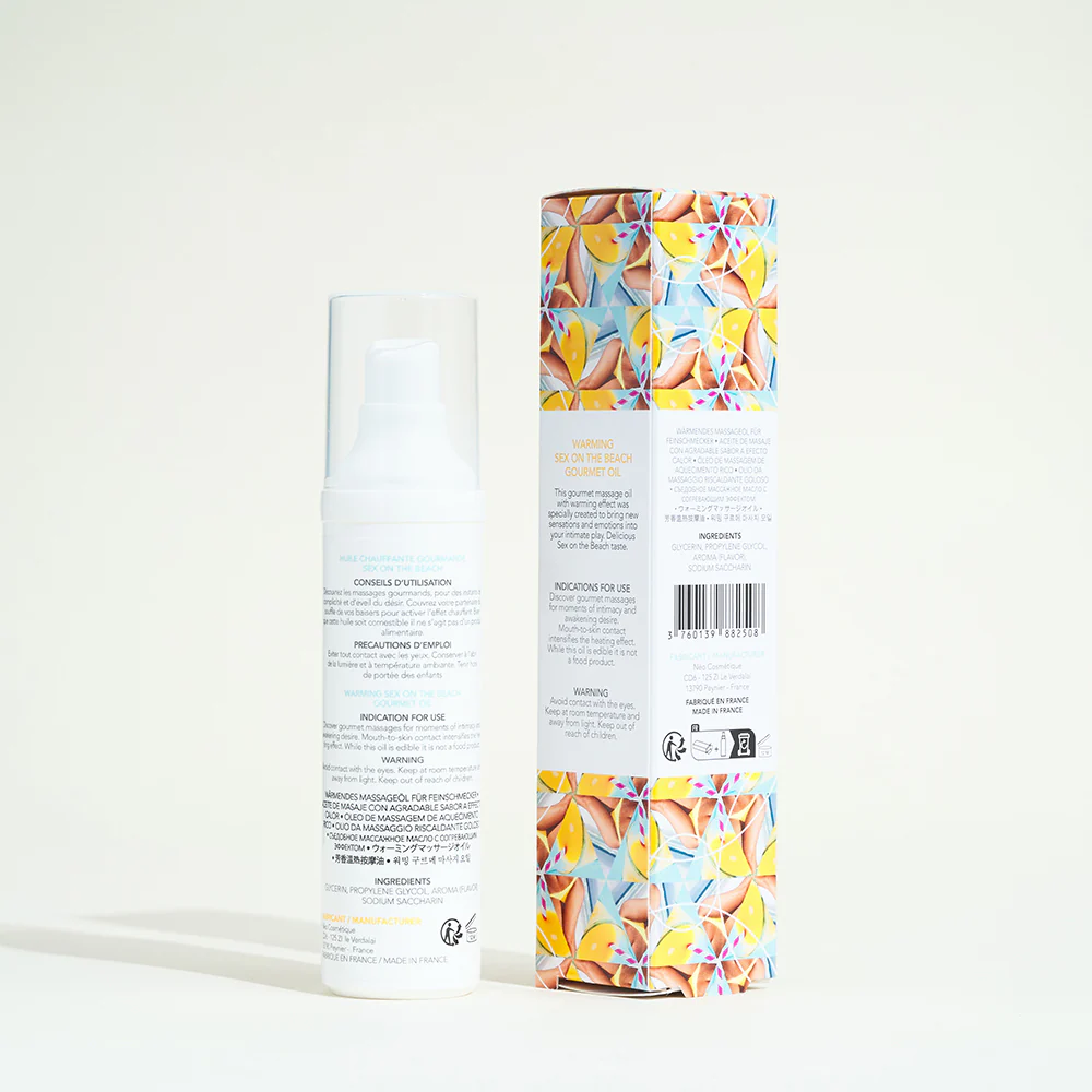Huile de massage comestible et chauffante Exsens - Image 9
