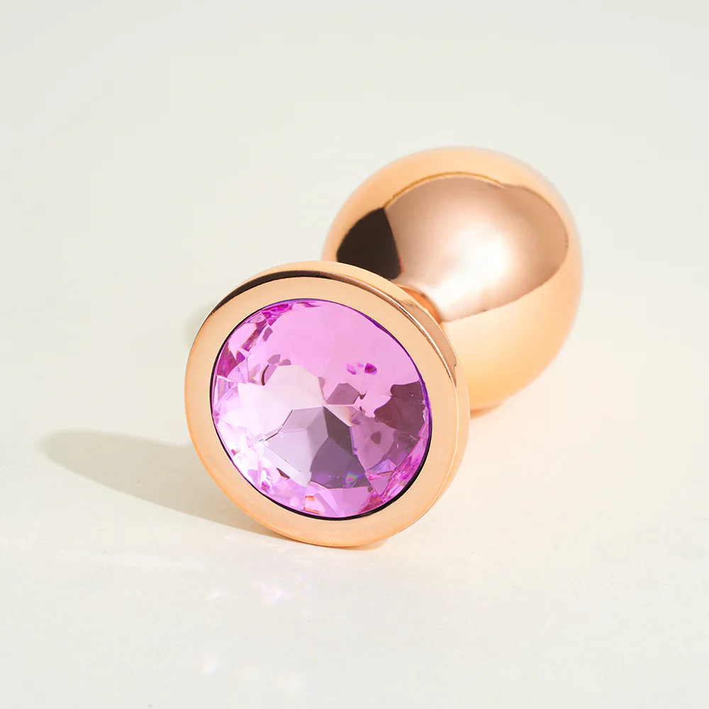 Plug métal bijou Steel Cristal Rose - Image 3