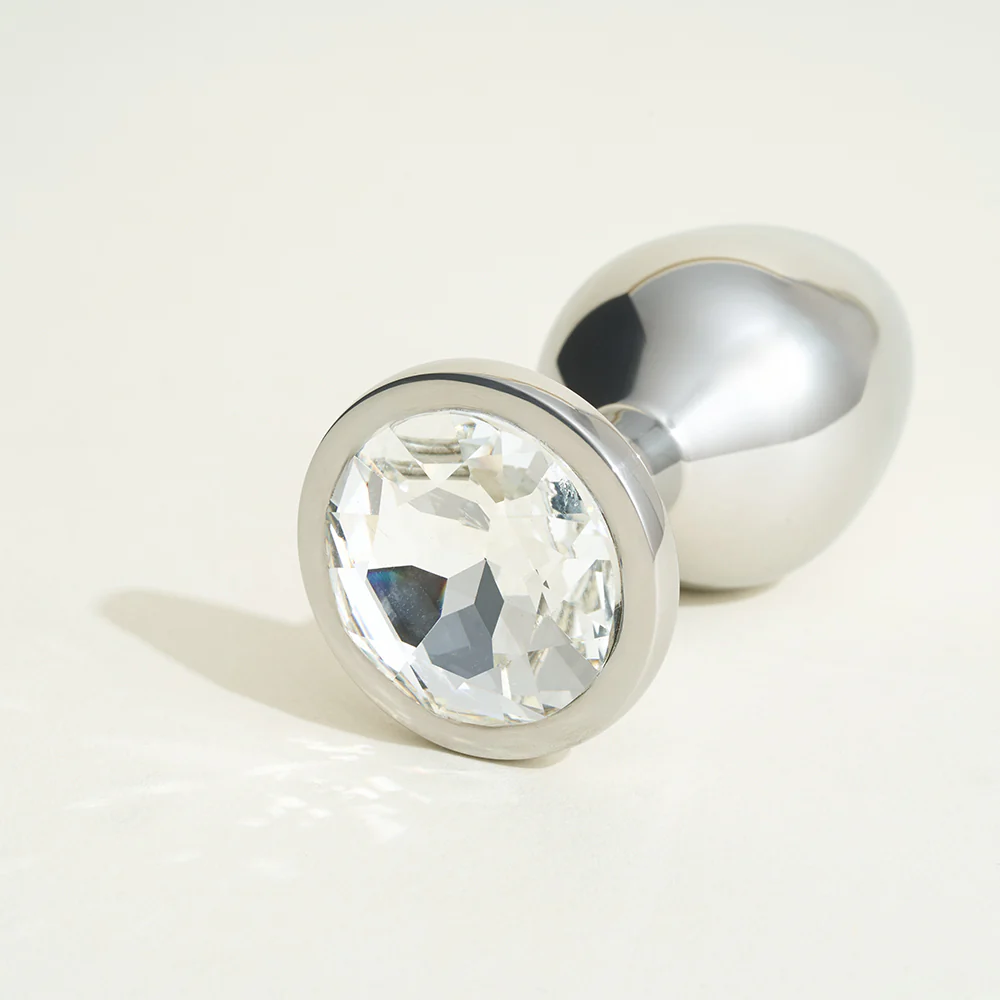 Plug métal bijou Steel Cristal transparent - Image 3