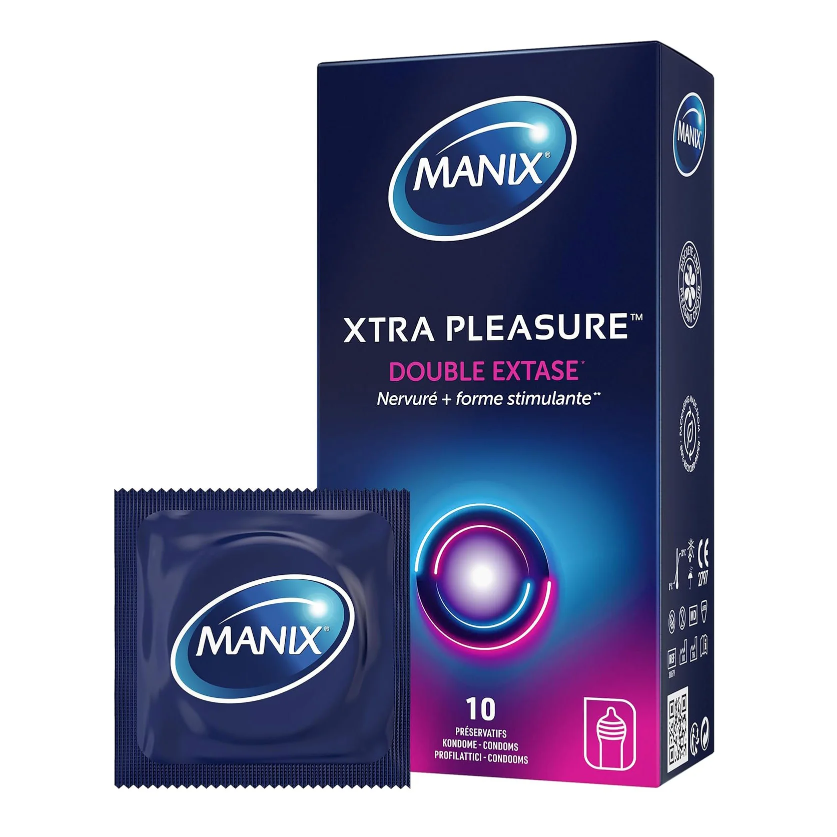 Préservatifs Manix Xtra Pleasure Double Extase - Image 2
