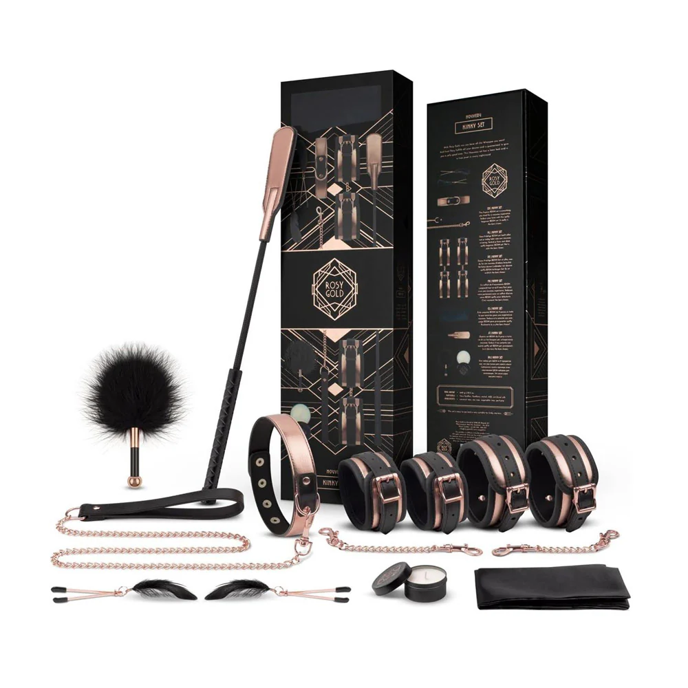 Rosy Gold – Ensemble BDSM 9 pièces