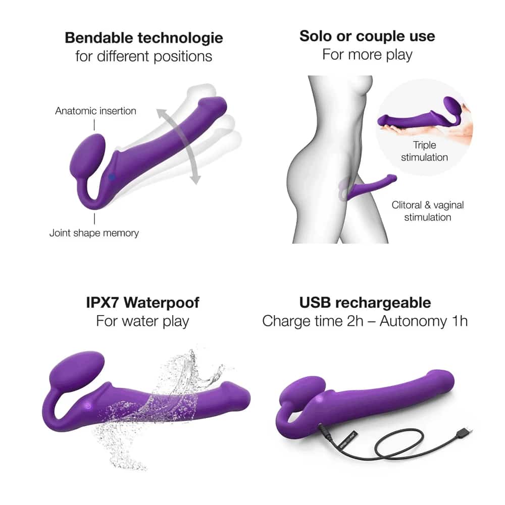 Strap On vibrant 3 moteurs - Image 3