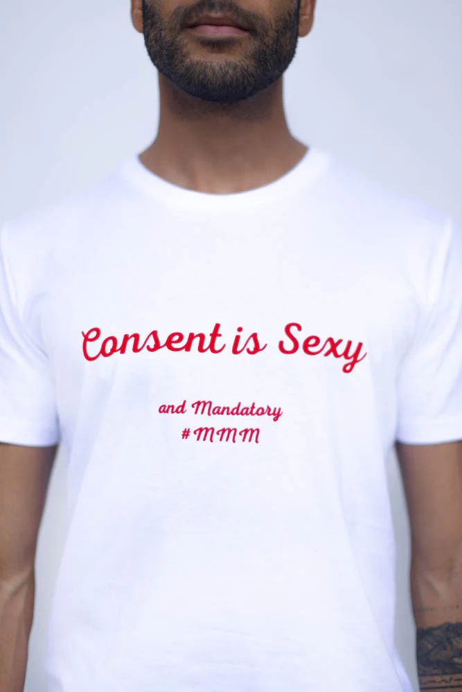 T-Shirt Blanc Consent is Sexy - Image 5