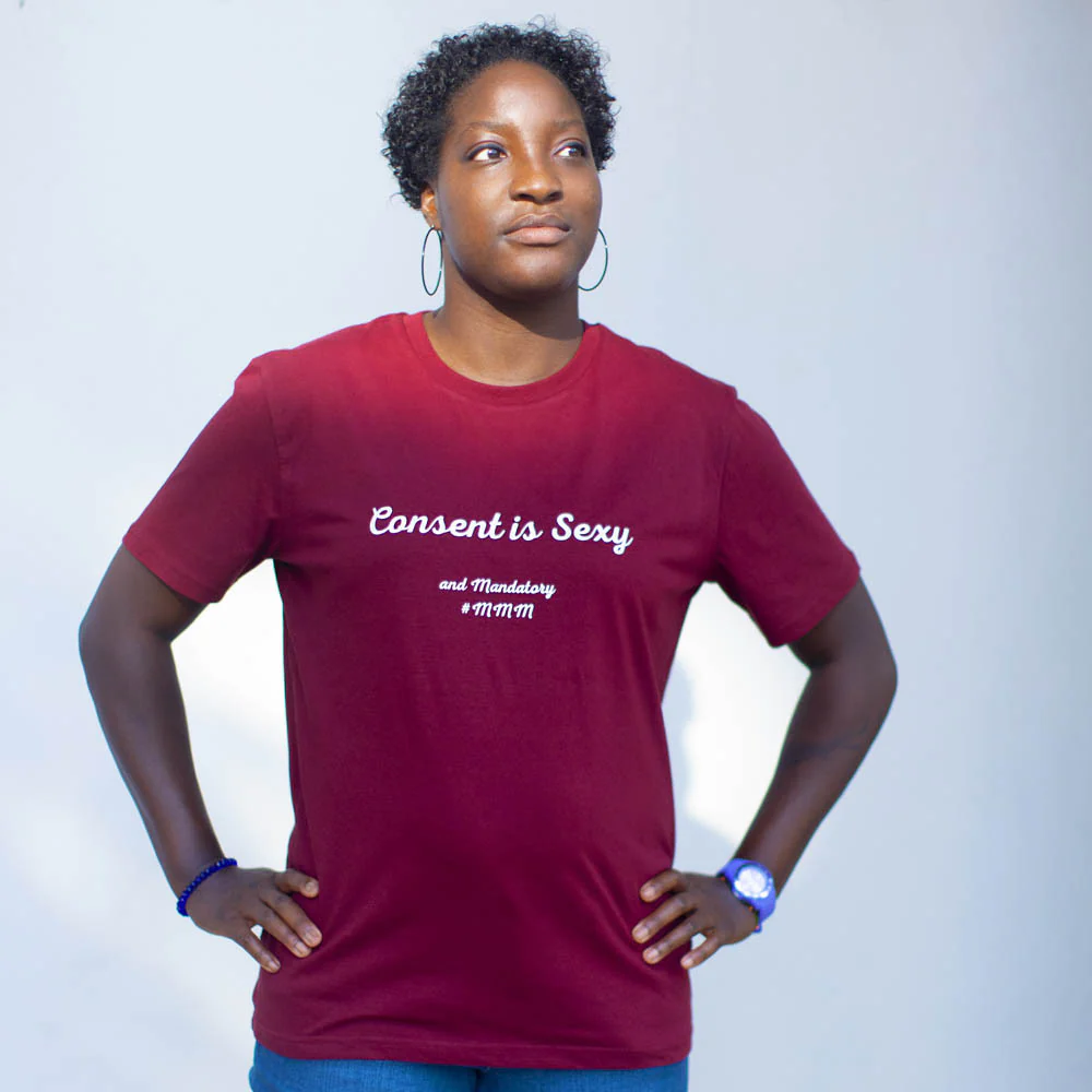T-Shirt Bordeaux Consent is Sexy - Image 3