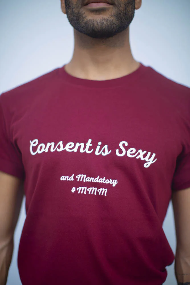 T-Shirt Bordeaux Consent is Sexy - Image 4
